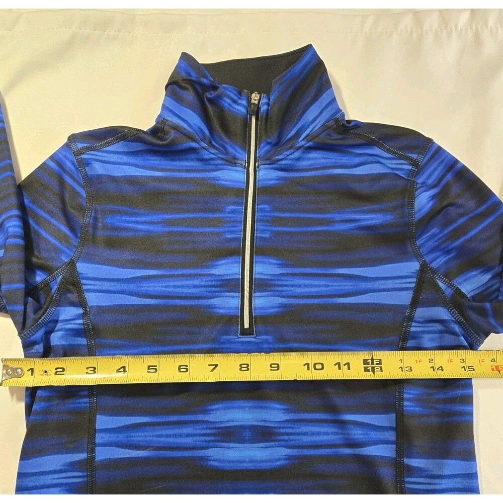 Ralph Lauren Athletic Pullover Women’s S Blue 1/4 Zip Long Sleeve Thumb Holes - Picture 4 of 9
